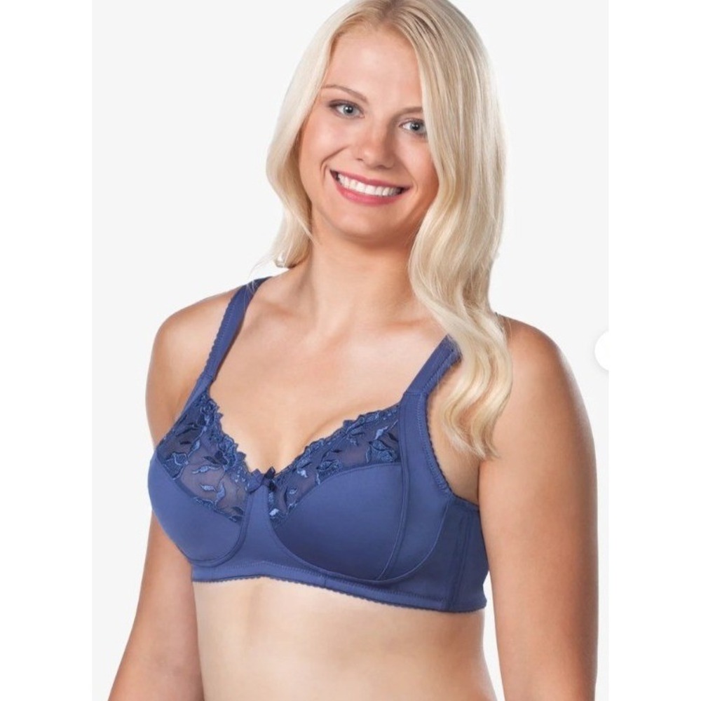 Leading Lady Women's The Jayne - Lace Half-Cup Wireless Bra Beige 40D 5204 EUC